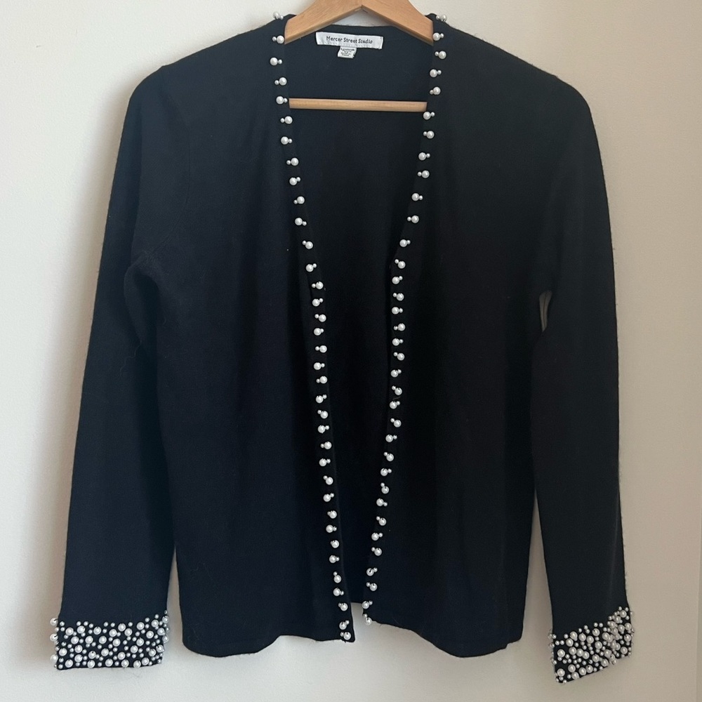 Y2k Faux Pearl Cardigan
